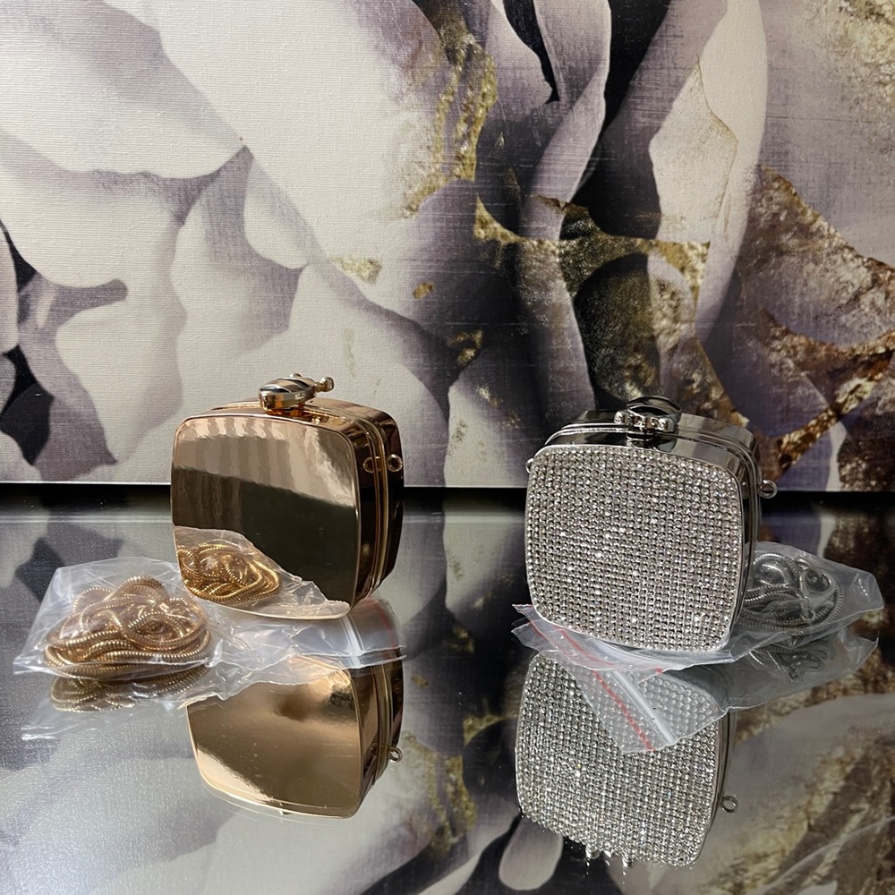 Miniature Handbag - Elegant Gold and Silver Set